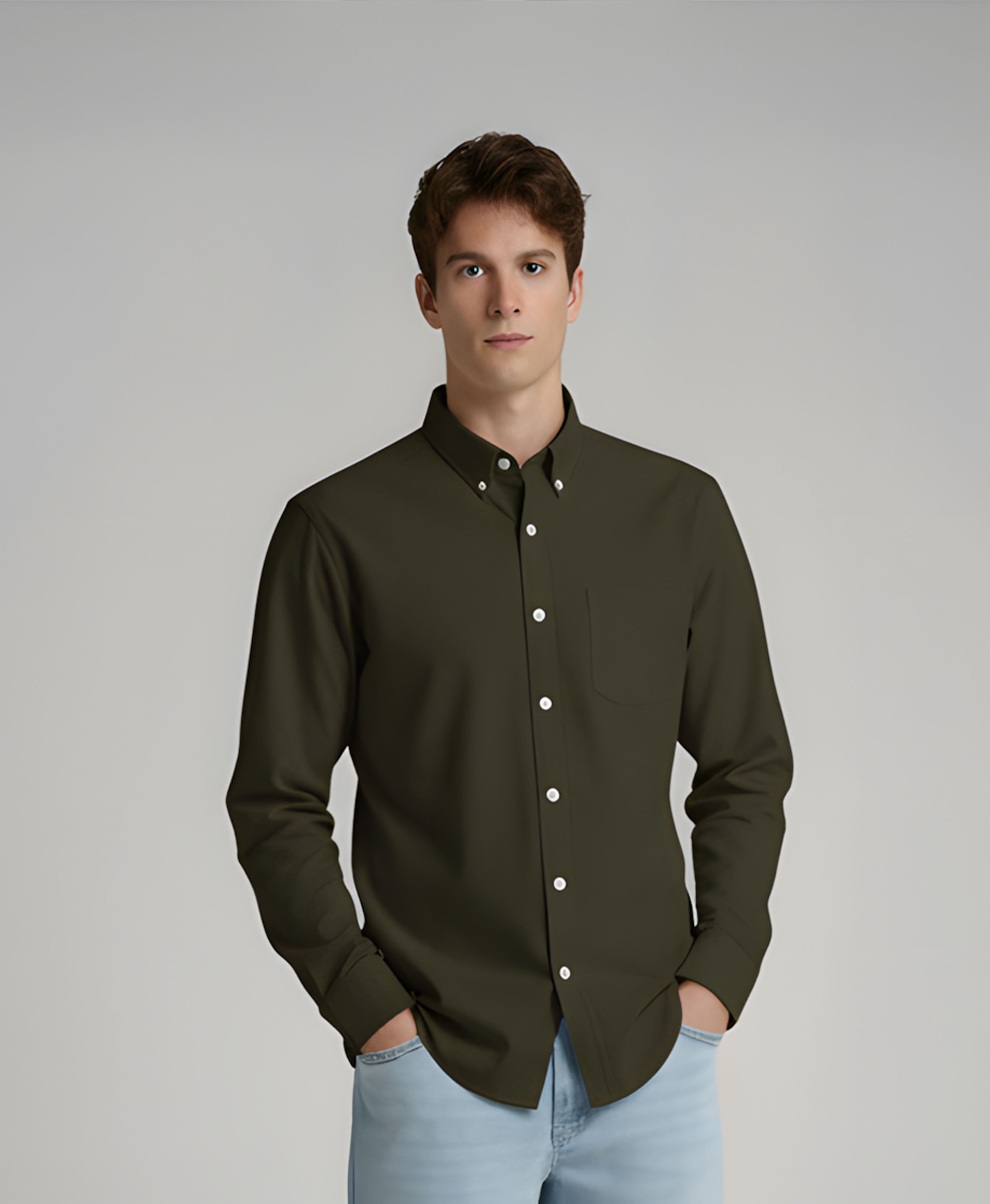 Olive Oxford Shirt