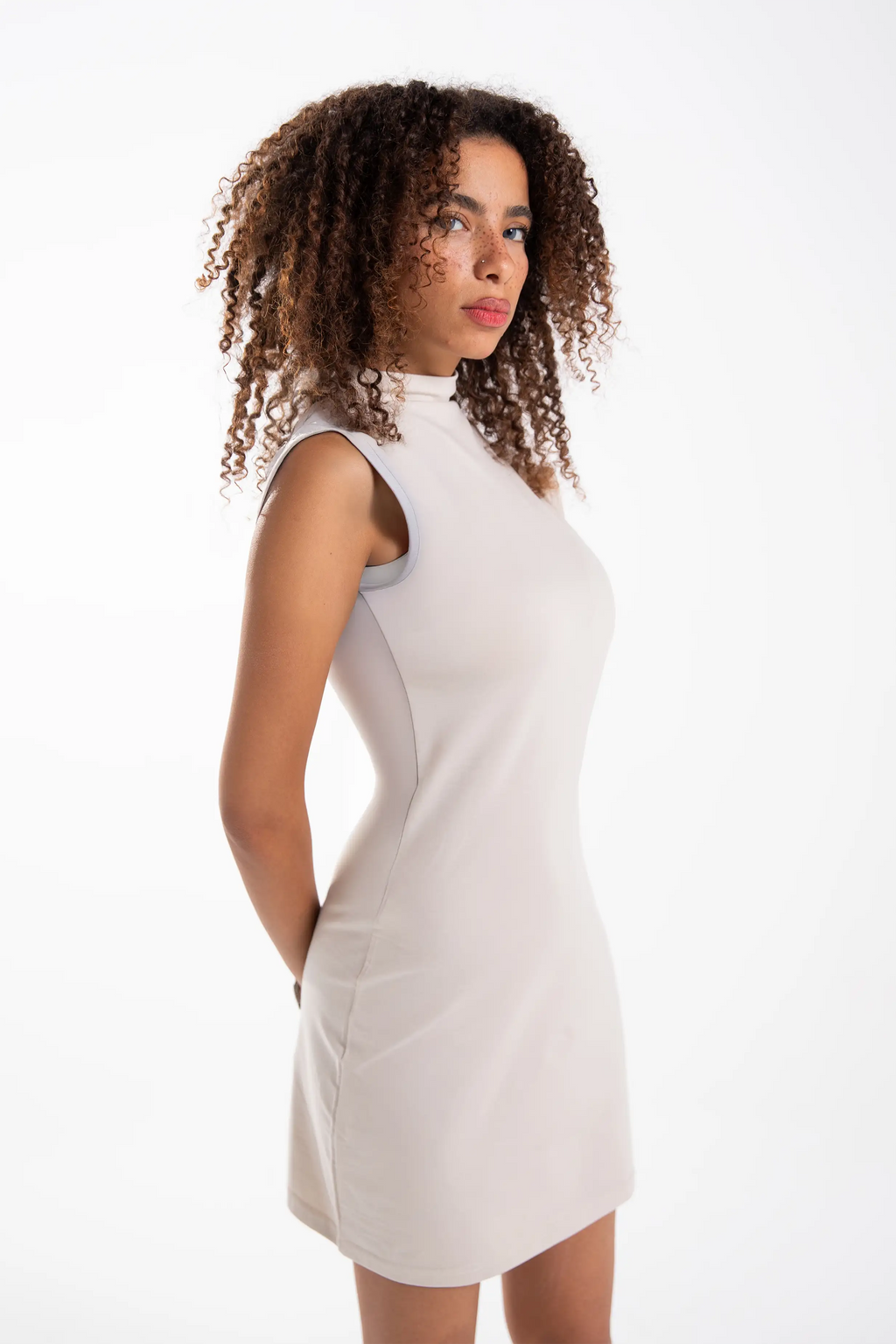 Cotton Sleeveless Mini Dress