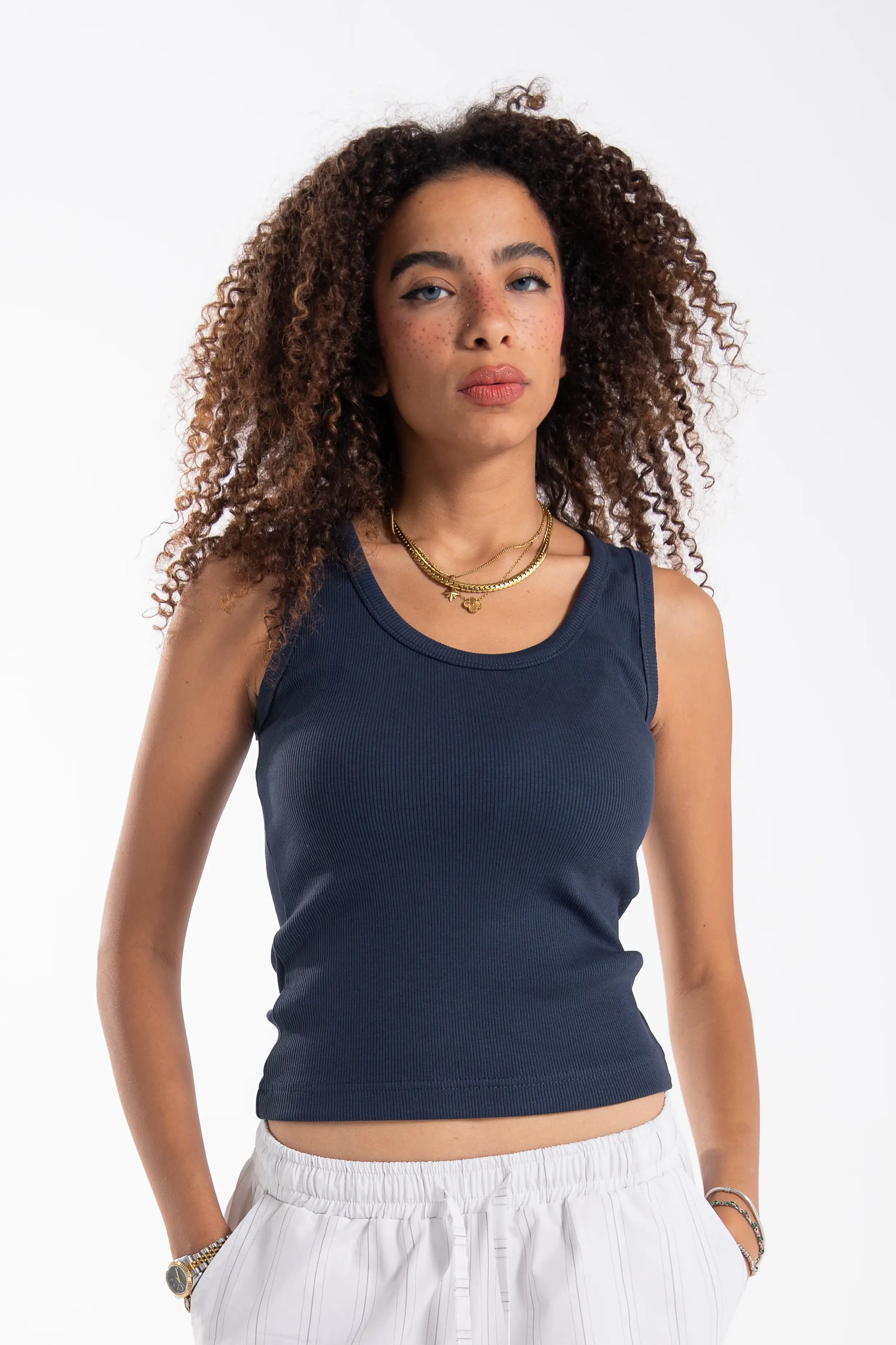 Sleeveless Ribbed Tank
