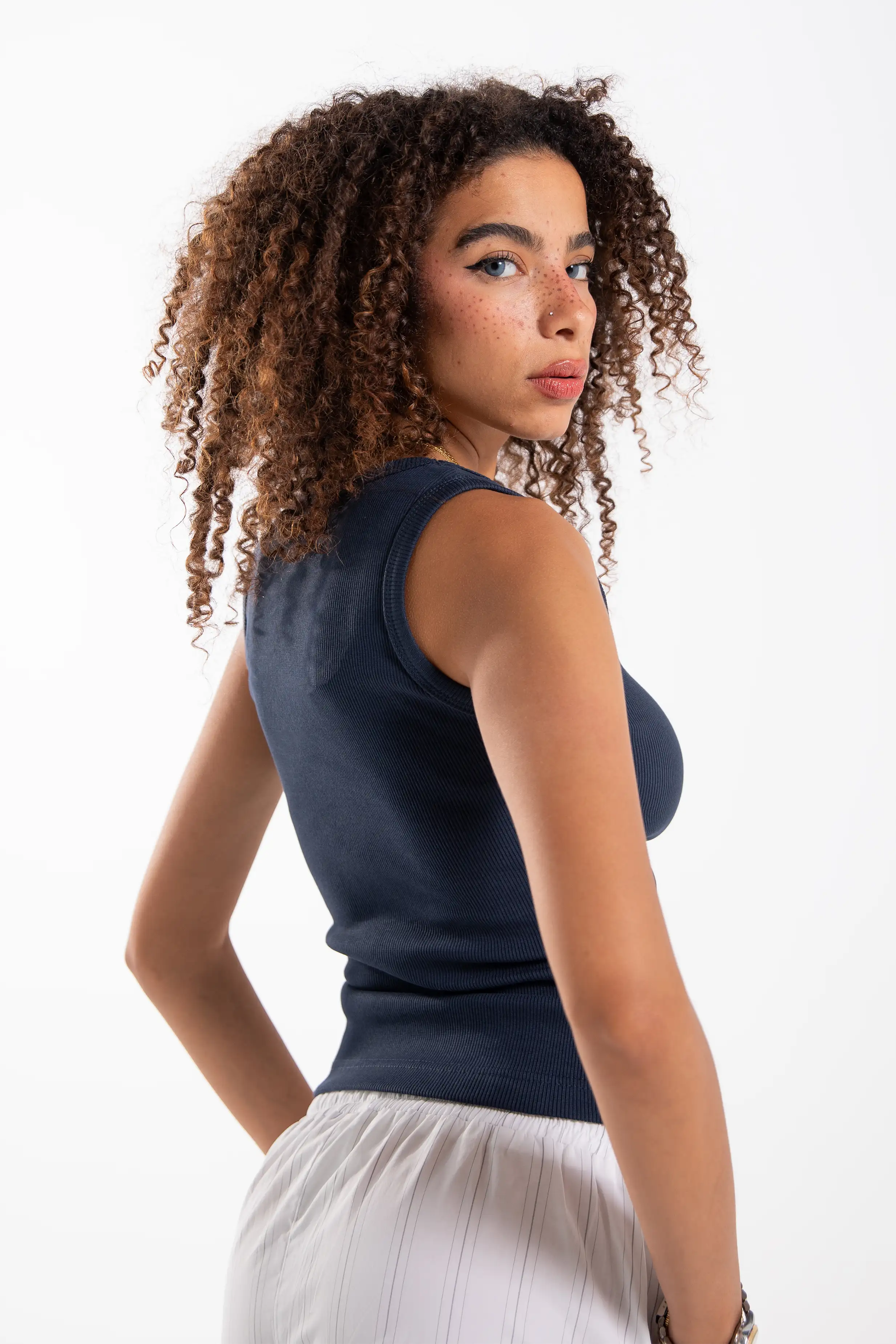 Sleeveless Ribbed Tank