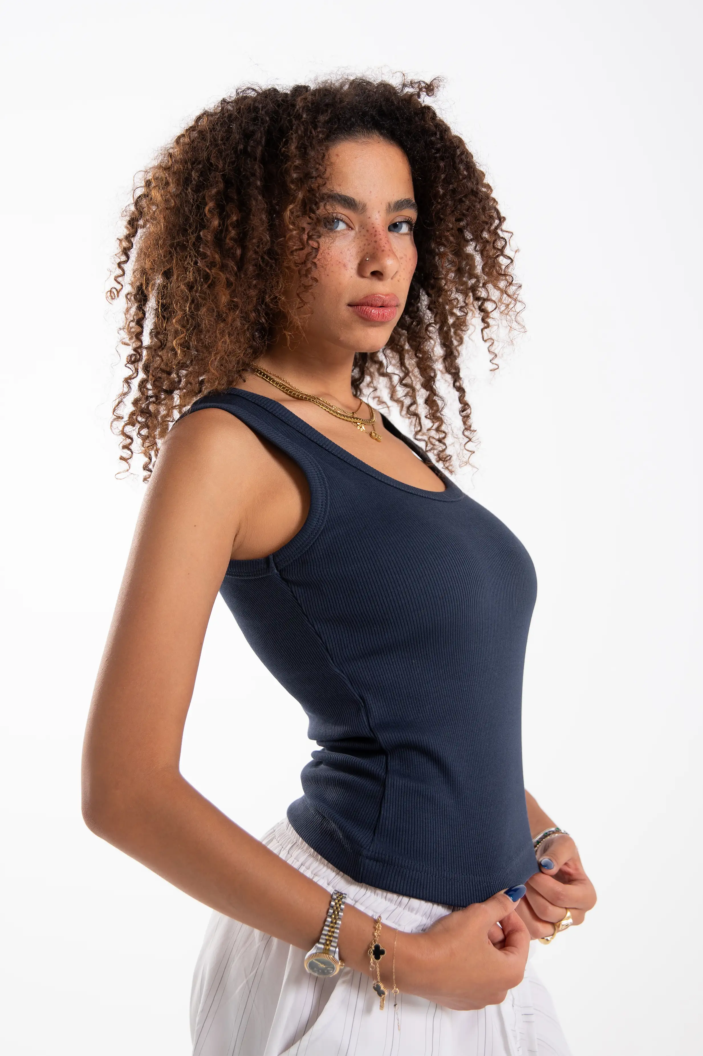 Sleeveless Ribbed Tank